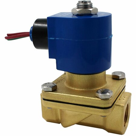 GC VALVES 1/2" NPT, 2-Way Brass Solenoid Valve, Closed, Buna, 24/50-60, Watts: 10 S201GF24N5DG4